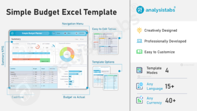 User Guide: How to Use Simple Budget Template | Analysistabs® Pro