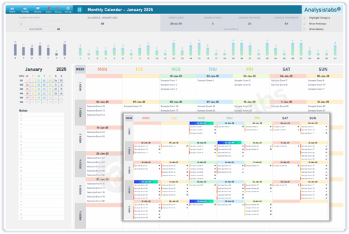 User Guide: How to Use AnalysisTabs Ultimate Calendar Template ...