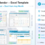 Event Calendar Excel Template for Any Year