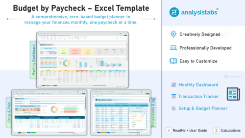 Budget by Paycheck Excel Template