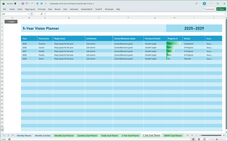5-Year Vision Planner