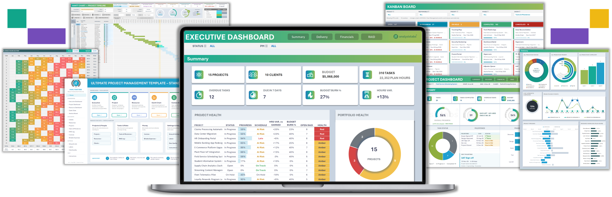 pm-template-v2-hero Ultimate Excel Project Management Template – Home hub, Executive Dashboard and Kanban board